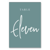 Dusty Blauwgroen hand Scripted Table ELEVY Kaart (Achterkant)