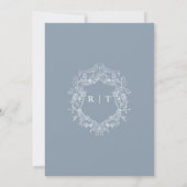 Dusty Blu Elegant minimalistische bruiloft Kaart (Achterkant)