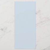 Dusty Blue 2 Bloemen Gouden Bruiloft Menu (Achterkant)