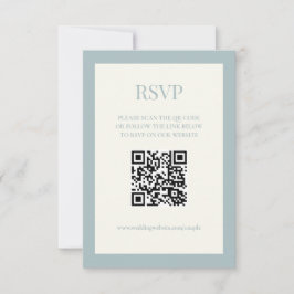 Dusty Blue 3.5x5 digitale RSVP-kaart RSVP Kaartje