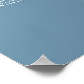 Dusty Blue 9 Table Wedding Seding Chart Poster (Hoek)