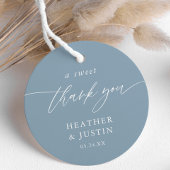 Dusty Blue A Sweet Bedankt voor je huwelijk Bedankjes Labels