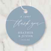Dusty Blue A Sweet Bedankt voor je huwelijk Bedankjes Labels (Voorkant)