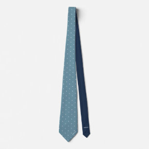Dusty blue Aangepaste Naam Monogram Quote Stropdas
