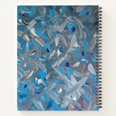 Dusty Blue Abstract gepersonaliseerd Notitieboek (Achterkant)