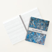 Dusty Blue Abstract gepersonaliseerd Notitieboek (Binnen)