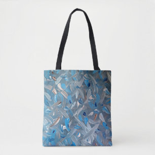 Dusty Blue Abstracte Canvas tas