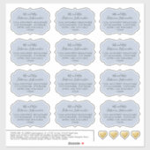 Dusty Blue Addressed Mailing Etiketten Beugelvorm Sticker (Vel)