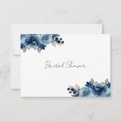 Dusty Blue Advice voor de Kaarten van de Bride RSVP Kaartje (Achterkant)