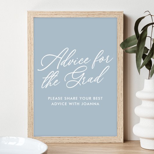 Dusty Blue advies voor het Afstudeerder teken Poster