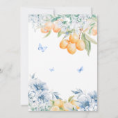 Dusty Blue Afternoon Tea Bruidsdouche uitnodiging (Achterkant)