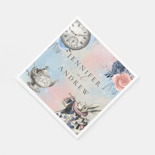 Dusty Blue  Alice in Wonderland Servet (Hoek)