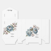 Dusty Blue and Cotton Wedding Party  Bedankdoosjes (Ongevouwen)