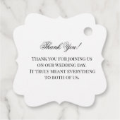 Dusty Blue and Cotton Wedding Thank You Bedankjes Labels (Achterkant)