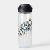 Dusty Blue and Cotton Will You Be My Groomsmen Waterfles (Achterkant)