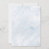 Dusty Blue and Gold Blueberries Shield Wedding Kaart (Achterkant)