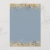 Dusty Blue and Gold Wedding Informatie Gast Informatiekaartje (Achterkant)