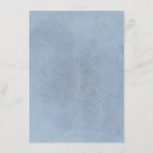 Dusty Blue and Greenery Bruiloft Informatie Gast Informatiekaartje (Achterkant)