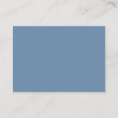Dusty Blue and Greenery, zalige Floral RSVP-kaart Informatiekaartje (Achterkant)