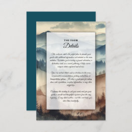 Dusty Blue and Mocha Brown Mountains Informatiekaartje