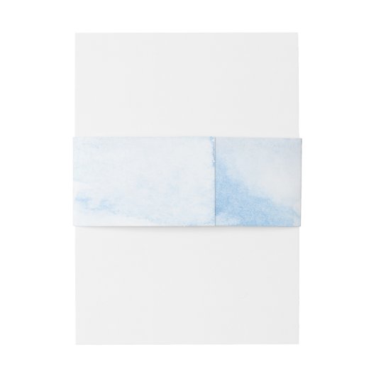 Dusty Blue and Pink Blossoms bloemenbruiloft Uitnodigingen Wikkel (Achterkant Voorbeeld)