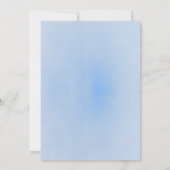 Dusty Blue and Silver Floral Wedding Anniversary Kaart (Achterkant)