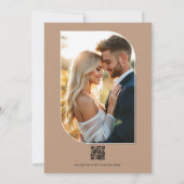 Dusty Blue and Taupe Watercolor Floral Wedding Kaart (Achterkant)