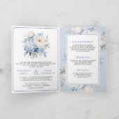 Dusty Blue and White Floral All in One Wedding (Binnen)