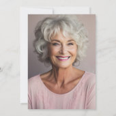 Dusty Blue and White Floral Memorial uitnodiging (Achterkant)