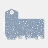 Dusty blue and white polka dot pattern wedding fav bedankdoosjes (Uitgevouwen)