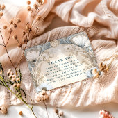 Dusty Blue Anemone Wedding Bedankkaart