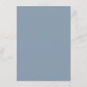 Dusty Blue Anker nautische bruiloft Details Informatiekaartje (Achterkant)