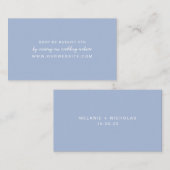 Dusty Blue-antwoord online of per e-mail bruiloft  Informatiekaartje (Voorkant / Achterkant)