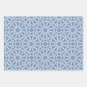 Dusty Blue Arabesque Pattern Gift Wrapping Paper (Voorkant 2)