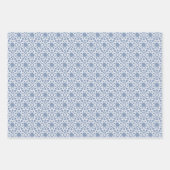 Dusty Blue Arabesque Pattern-ontwerp Inpakpapier Vel (Voorkant 2)