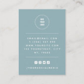 Dusty Blue Arch voegt Logo juwelenoorsparing toe Visitekaartje (Achterkant)