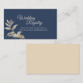 Dusty Blue Autumn Boho Registry Enclosure Kaart (Voorkant / Achterkant)