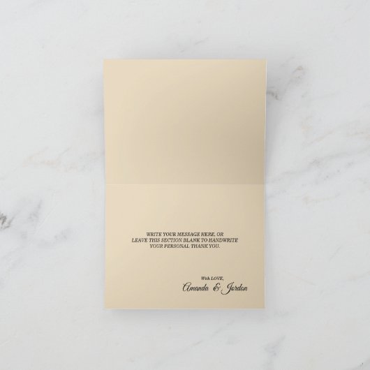 Dusty Blue Autumn Boho Wedding Hartelijk dank Bedankkaart (Binnen)