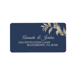 Dusty Blue Autumn Boho Wedding RSVP Adres Label