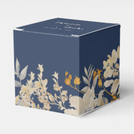 Dusty Blue Autumn Boho Wedding Square Favor Box Bedankdoosjes
