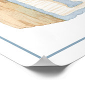 Dusty Blue Baby Blocks Baby Shower Welcome Poster (Hoek)