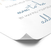 Dusty Blue Baby Bloom Baby shower Envelope Station Poster (Hoek)