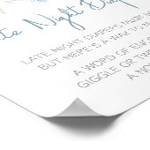 Dusty Blue Baby Bloom Late Night Luiers Poster (Hoek)