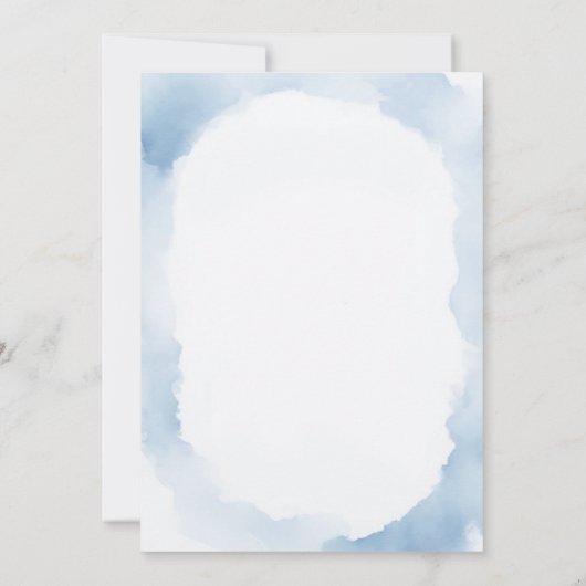 Dusty Blue Baby brouwt Baby shower Kaart (Achterkant)