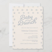 Dusty Blue Baby Brunch | Minimalist Sage Boho Kaart (Voorkant)