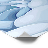 Dusty Blue Baby in Bloom Baby shower Welkom Poster (Hoek)