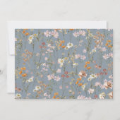 Dusty Blue Baby in Bloom Foto Baby shower Kaart (Achterkant)