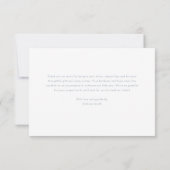 Dusty Blue Baby shower Bedankkaart (Achterkant)