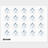 Dusty Blue Baby shower Bedankt voor de Sticker (Vel)