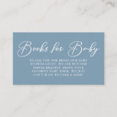 Dusty Blue Baby shower Boeken voor Baby Informatiekaartje (Voorkant)